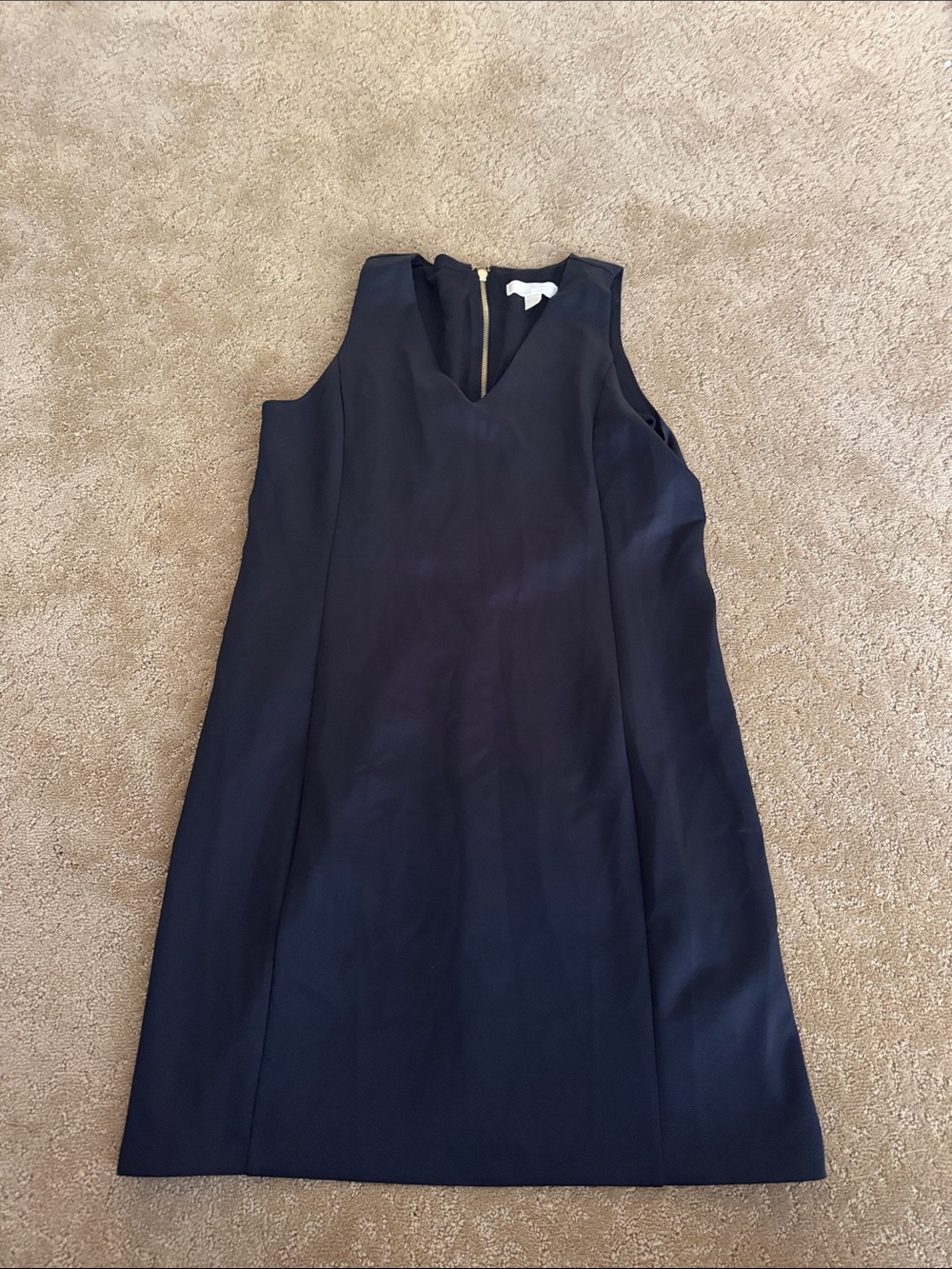 Michael Kors Sleeveless V-Neck Shift Dress - Black